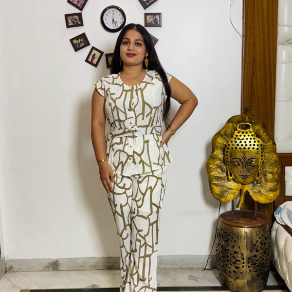 Crinkle Cotton Blend Co-Ord