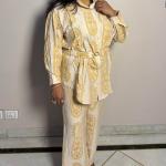 Embroided Co-Ord with Belt